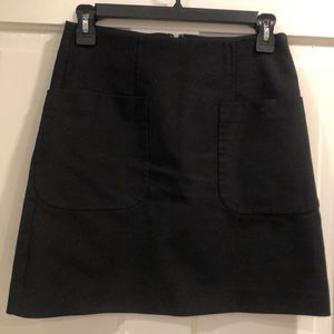 LOFT Black Pocket Mini Skirt